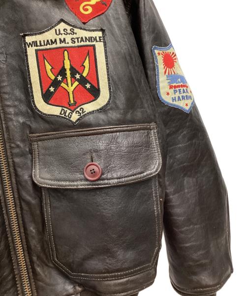 AVIREX（アヴィレックス）AVIREX (アヴィレックス) G-1フライトジャケット TOP GUN ブラウン サイズ:SIZE XSの古着・服飾アイテム