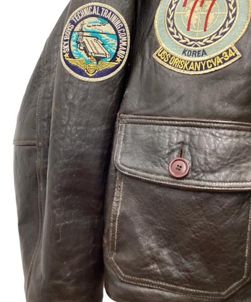 AVIREX（アヴィレックス）AVIREX (アヴィレックス) G-1フライトジャケット TOP GUN ブラウン サイズ:SIZE XSの古着・服飾アイテム