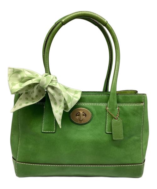 COACH（コーチ）COACH (コーチ) ハンドバッグ グリーンの古着・服飾アイテム