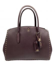 COACH（コーチ）の古着「Coach Cooper Carryall With Rivets」｜パープル