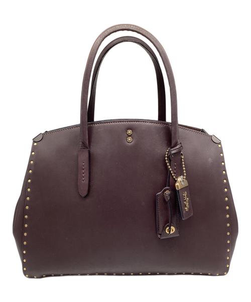 COACH（コーチ）COACH (コーチ) Coach Cooper Carryall With Rivets パープルの古着・服飾アイテム