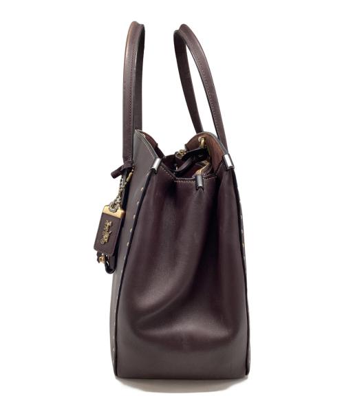 COACH（コーチ）COACH (コーチ) Coach Cooper Carryall With Rivets パープルの古着・服飾アイテム