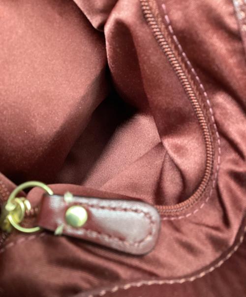 COACH（コーチ）COACH (コーチ) シグネチャー エンボスレザー ホーボーバッグ レッドの古着・服飾アイテム