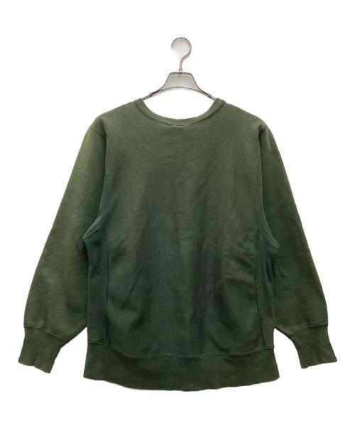 Champion REVERSE WEAVE（チャンピオン リバース ウィーブ）Champion REVERSE WEAVE (チャンピオン リバース ウィーブ) クルーネックスウェット 90s 刺繍タグ グリーン サイズ:SIZE XLの古着・服飾アイテム