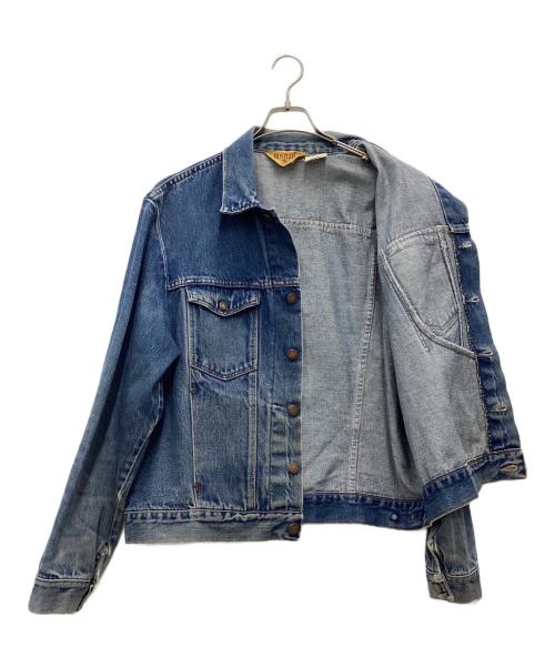 RUSTLER（ラスラー）RUSTLER (ラスラー) デニムジャケット 80s 三角タグ ラングラー ブルー サイズ:SIZE XLの古着・服飾アイテム