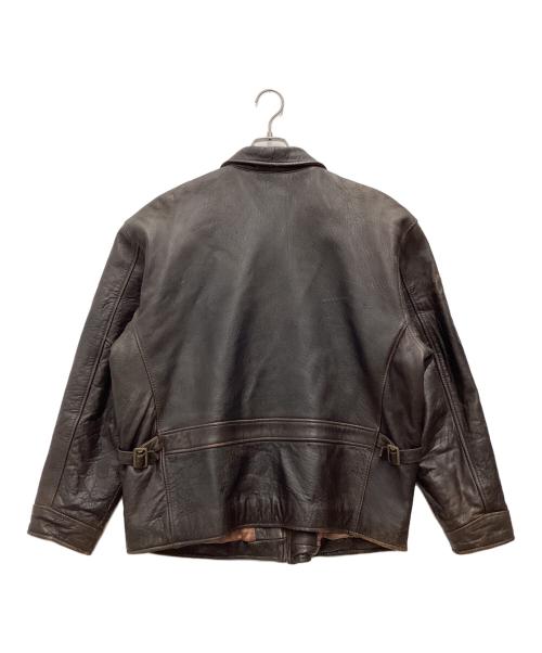 uno uomo（ウノ ウオモ）uno uomo (ウノ ウオモ) レザージャケット 80s ブラウン サイズ:SIZE Lの古着・服飾アイテム