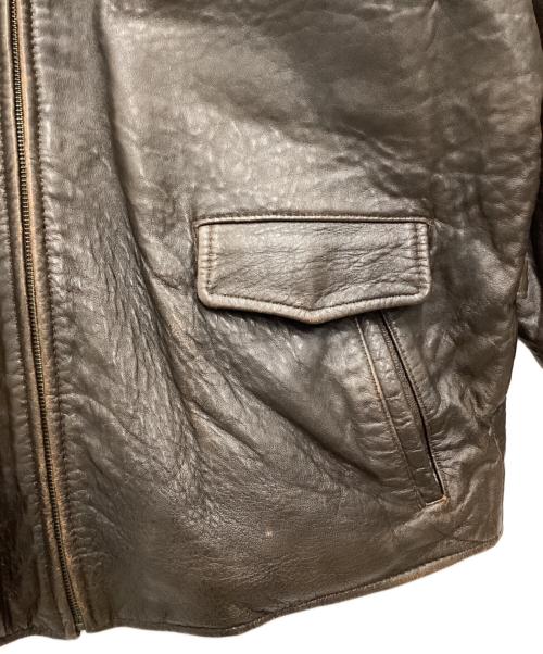 uno uomo（ウノ ウオモ）uno uomo (ウノ ウオモ) レザージャケット 80s ブラウン サイズ:SIZE Lの古着・服飾アイテム