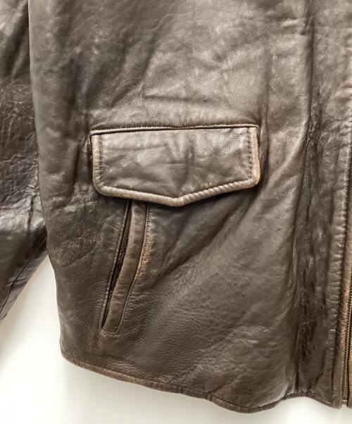 uno uomo（ウノ ウオモ）uno uomo (ウノ ウオモ) レザージャケット 80s ブラウン サイズ:SIZE Lの古着・服飾アイテム
