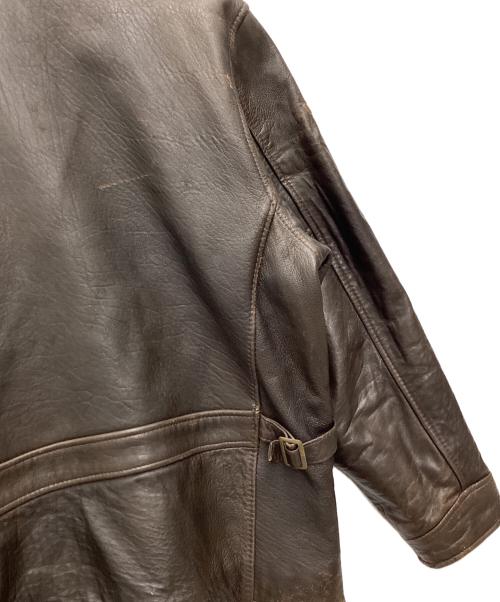 uno uomo（ウノ ウオモ）uno uomo (ウノ ウオモ) レザージャケット 80s ブラウン サイズ:SIZE Lの古着・服飾アイテム