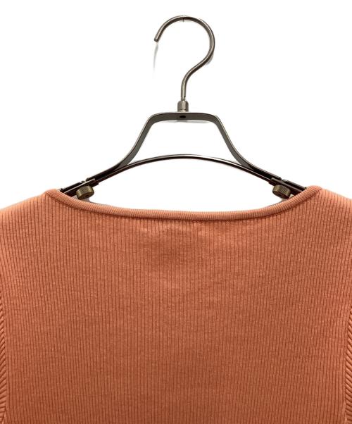 AURALEE（オーラリー）AURALEE (オーラリー) Ron Herman (ロンハーマン) ボートネックリブニット ピンク サイズ:SIZE 0の古着・服飾アイテム