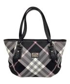 BURBERRY BLUE LABELバーバリー ブルー レーベル）の古着「トートバッグ」｜ブラック×グレー