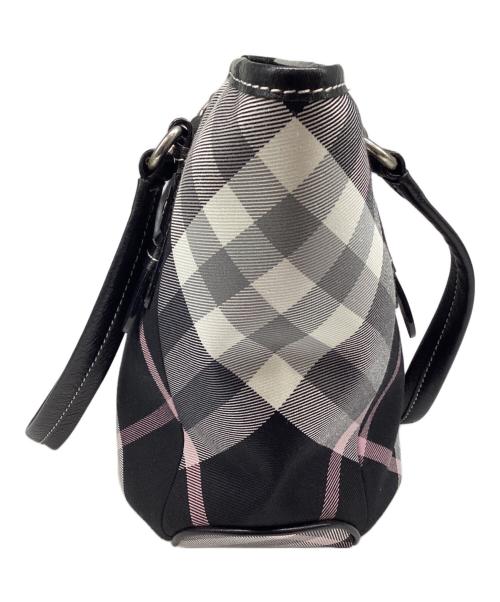 BURBERRY BLUE LABEL（バーバリー ブルー レーベル）BURBERRY BLUE LABEL (バーバリー ブルー レーベル) トートバッグ ブラック×グレーの古着・服飾アイテム