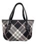 BURBERRY BLUE LABEL (バーバリー ブルー レーベル) トートバッグ ブラック×グレー：20000円