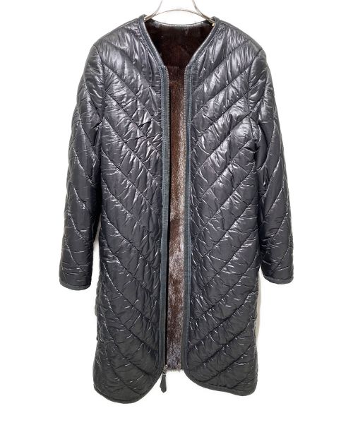FENDI（フェンディ）FENDI (フェンディ) リバーシブルミンクファーコート ブラック サイズ:38の古着・服飾アイテム