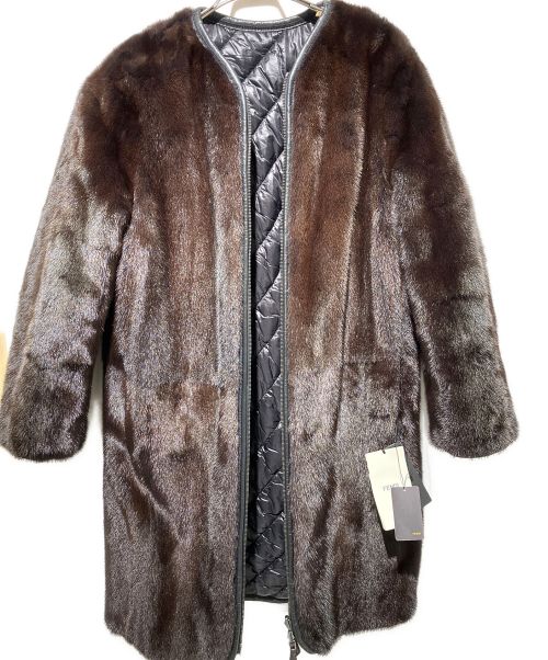 FENDI（フェンディ）FENDI (フェンディ) リバーシブルミンクファーコート ブラック サイズ:38の古着・服飾アイテム