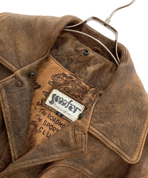 SCOOTER（スクーター）SCOOTER (スクータ) SCOOTER　レザージャケット ブラウン サイズ:Mサイズの古着・服飾アイテム