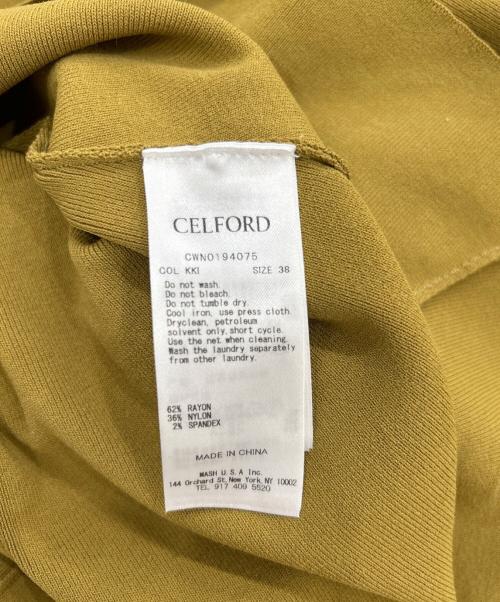 CELFORD（セルフォード）CELFORD (セルフォード) イレギュラーヘムニットワンピース カーキ サイズ:38の古着・服飾アイテム