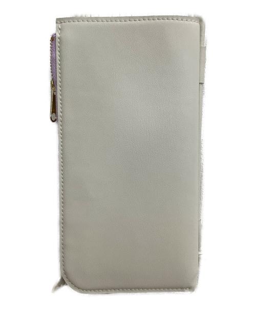 Ayakawasaki（アヤカワサキ）Ayakawasaki (アヤカワサキ) ayakawasaki　phone wallet ベージュ×パープルの古着・服飾アイテム
