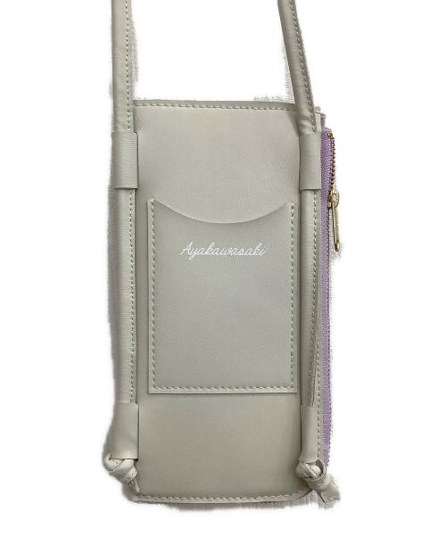 Ayakawasaki（アヤカワサキ）Ayakawasaki (アヤカワサキ) ayakawasaki　phone wallet ベージュ×パープルの古着・服飾アイテム