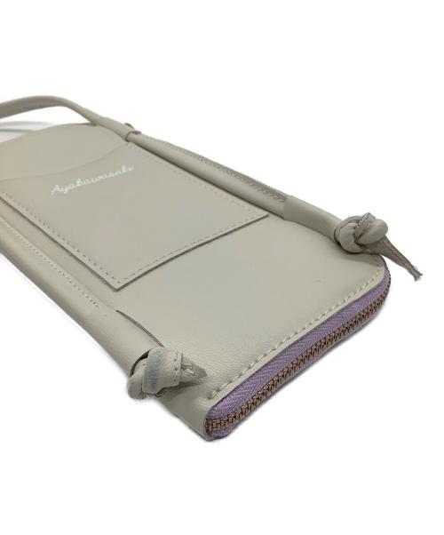 Ayakawasaki（アヤカワサキ）Ayakawasaki (アヤカワサキ) ayakawasaki　phone wallet ベージュ×パープルの古着・服飾アイテム