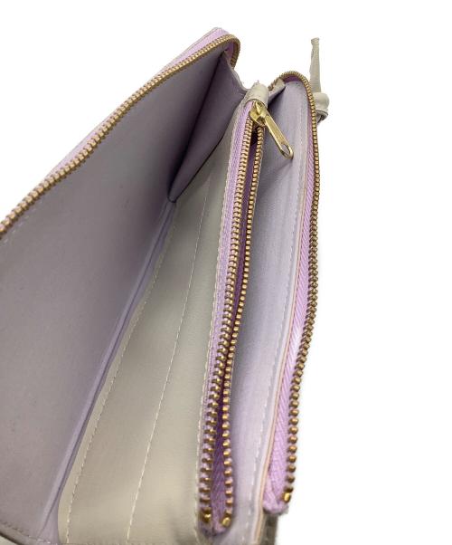 Ayakawasaki（アヤカワサキ）Ayakawasaki (アヤカワサキ) ayakawasaki　phone wallet ベージュ×パープルの古着・服飾アイテム