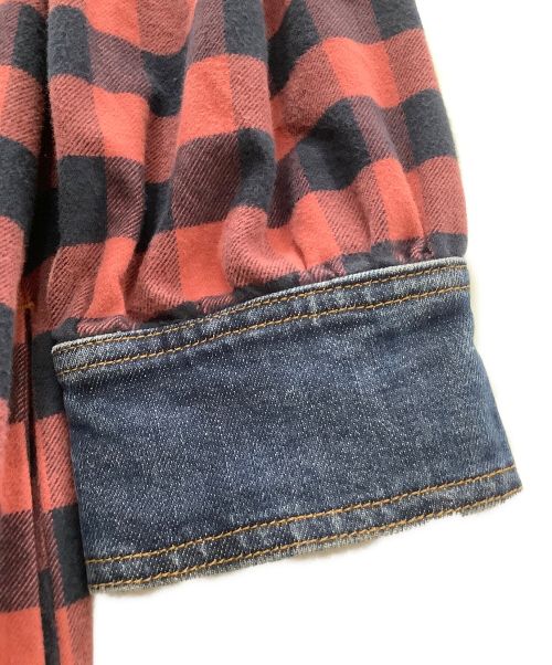 SEE BY CHLOE（シーバイクロエ）SEE BY CHLOE (シーバイクロエ) SEE BY CHLOE　デニムコンビシャツワンピース レッド サイズ:36の古着・服飾アイテム