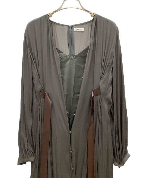 FRAY ID（フレイ アイディー）FRAY ID (フレイ アイディー) レザーベルトワンピース ブラック 未使用品の古着・服飾アイテム