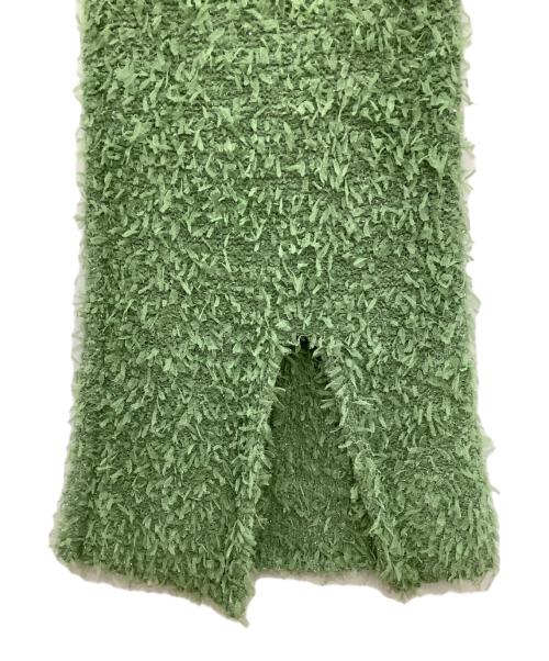 FRAY ID（フレイ アイディー）FRAY ID (フレイ アイディー) ファンシーヤーンニットスカート 黄緑 サイズ:ONESIZEの古着・服飾アイテム