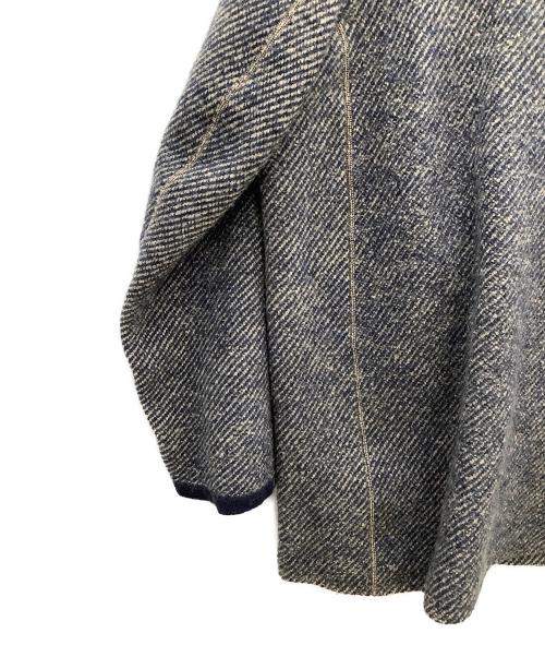 45R（フォーティファイブ・アール）45R (フォーティファイブ・アール) デニムツイードニットのコート ネイビー サイズ:3の古着・服飾アイテム