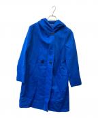 23区ニジュウサンク）の古着「ウールカシミヤフーデッドコート」｜ブルー