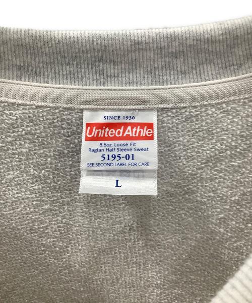 united athle（ユナイテッドアスレ）united athle (ユナイテッドアスレ) 8.6オンスルーズフィットラグランハーフスリーブスウェット ヘザーグレー サイズ:Lの古着・服飾アイテム