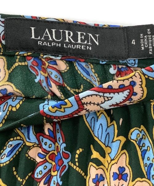 LAUREN RALPH LAUREN（ローレンラルフローレン）LAUREN RALPH LAUREN (ローレンラルフローレン) プリーツスカート グリーン サイズ:4の古着・服飾アイテム