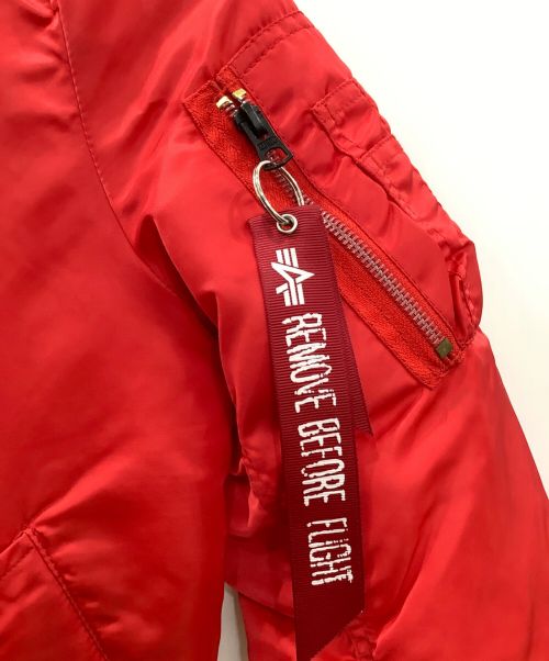 ALPHA（アルファ）ALPHA (アルファ) ALPHA MA-1ジャケット レッド サイズ:Mの古着・服飾アイテム