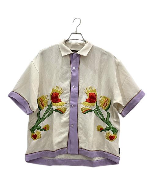 flagstuff（フラグスタフ）flagstuff (フラグスタフ) carnivorous plant S/S SHIRTS ベージュ サイズ:Lの古着・服飾アイテム