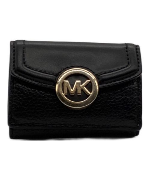 MICHAEL KORS（マイケル・コース）MICHAEL KORS (マイケルコース) 3つ折り財布 ブラックの古着・服飾アイテム