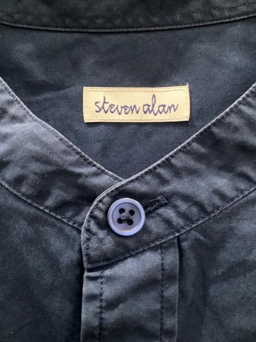 STEVEN ALAN（スティーブンアラン）STEVEN ALAN (スティーブンアラン) STEVEN ALAN　バンドカラーシャツ ネイビー サイズ:Mサイズの古着・服飾アイテム