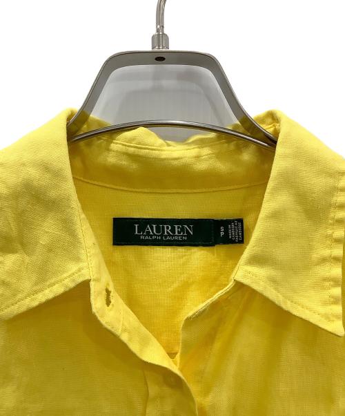 LAUREN RALPH LAUREN（ローレンラルフローレン）LAUREN RALPH LAUREN (ローレンラルフローレン) リネンシャツ イエロー サイズ:ｓの古着・服飾アイテム