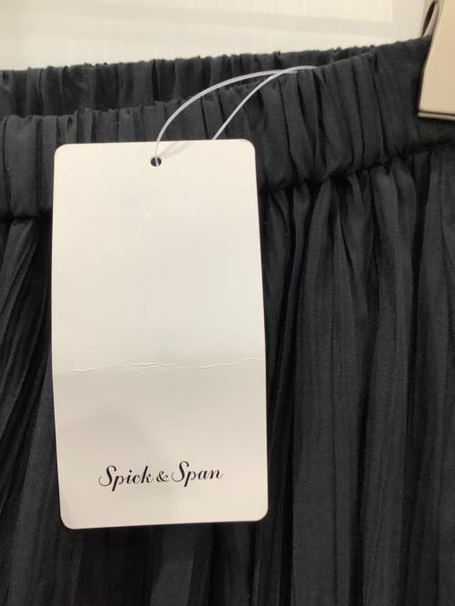 Spick and Span（スピック＆スパン）Spick and Span (スピックアンドスパン) Spick and Span　ワッシャークロスシアースカート ブラック サイズ:size 38の古着・服飾アイテム