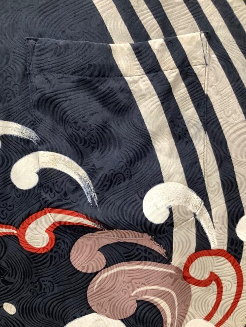 Pagong（パゴン）Pagong (パゴン) 京友禅アロハシャツ ネイビー サイズ:XSサイズの古着・服飾アイテム