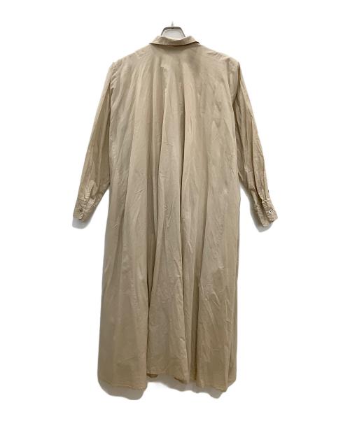 mizuiro-ind（ミズイロインド）mizuiro-ind (ミズイロインド) mizuiro-ind　ギャザーシャツワンピース ベージュ サイズ:Freeの古着・服飾アイテム