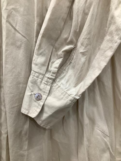 mizuiro-ind（ミズイロインド）mizuiro-ind (ミズイロインド) mizuiro-ind　ギャザーシャツワンピース ベージュ サイズ:Freeの古着・服飾アイテム