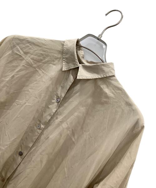 mizuiro-ind（ミズイロインド）mizuiro-ind (ミズイロインド) mizuiro-ind　ギャザーシャツワンピース ベージュ サイズ:Freeの古着・服飾アイテム