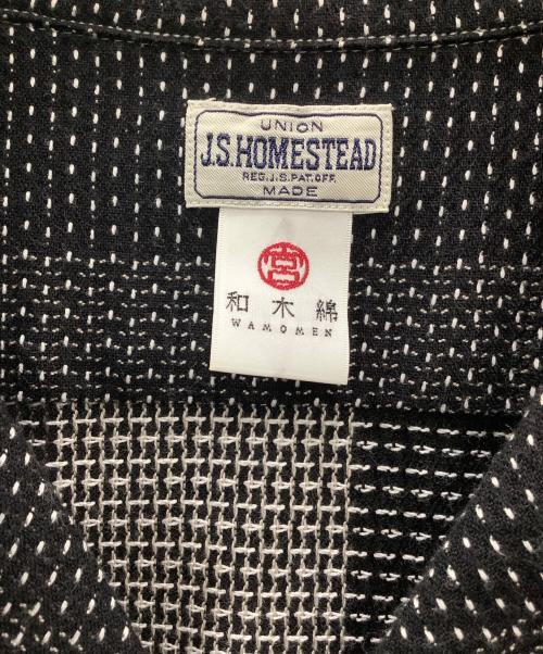 J.S HOMESTEAD（ジャーナルスタンダード ホームステッド）J.S HOMESTEAD (ジャーナルスタンダード ホームステッド) 和木綿オープンカラーシャツ ブラック サイズ:Mの古着・服飾アイテム