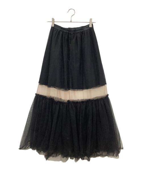 Lily Brown（リリーブラウン）Lily Brown (リリーブラウン) Lily Brown　チュールスカート ブラック サイズ:sizeFreeの古着・服飾アイテム