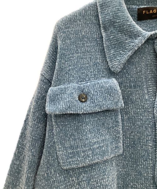 flagstuff（フラグスタフ）flagstuff (フラグスタフ) DAD KNIT ライトブルー サイズ:Lの古着・服飾アイテム