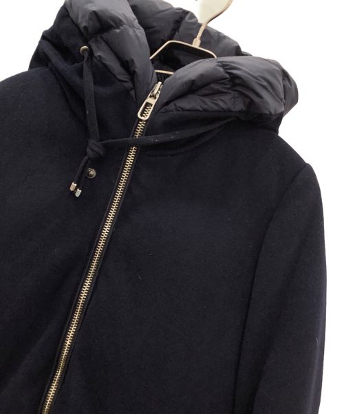 DUNO（デュノ）DUNO (デュノ) DUNO　フーデッド切替ダウンコート ネイビー サイズ:SIZE40の古着・服飾アイテム