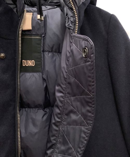 DUNO（デュノ）DUNO (デュノ) DUNO　フーデッド切替ダウンコート ネイビー サイズ:SIZE40の古着・服飾アイテム