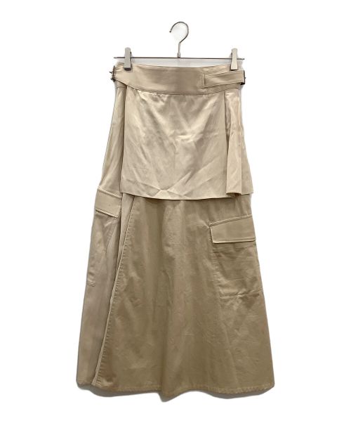 Edwina Horl（エドウィナ ホール）Edwina Horl (エドウィナ ホール) デザインスカート ブラウン×ベージュ サイズ:XSの古着・服飾アイテム