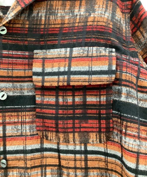 Needles（ニードルズ）Needles (ニードルズ) C.O.B. Classic Shirt レッド×オレンジ サイズ:Sの古着・服飾アイテム