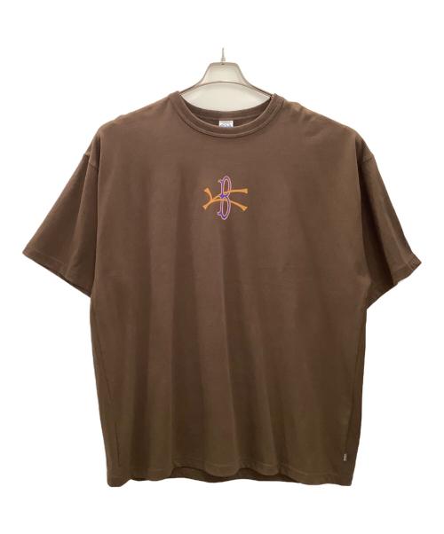 KEBOZ（ケボズ）KEBOZ (ケボズ) 半袖カットソー ブラウン サイズ:XLの古着・服飾アイテム